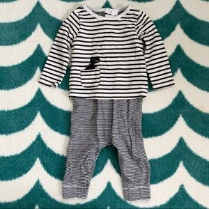 Carter’s Layered One-Piece (Black/White) Size 18mo